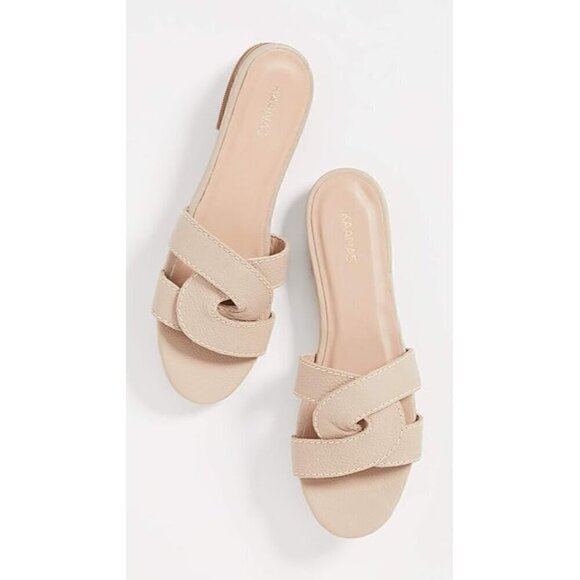 Kaanas Santorini Infinity Loop Woven Flat Slide Sandal Size 8 Beige Springtime - Picture 3 of 11